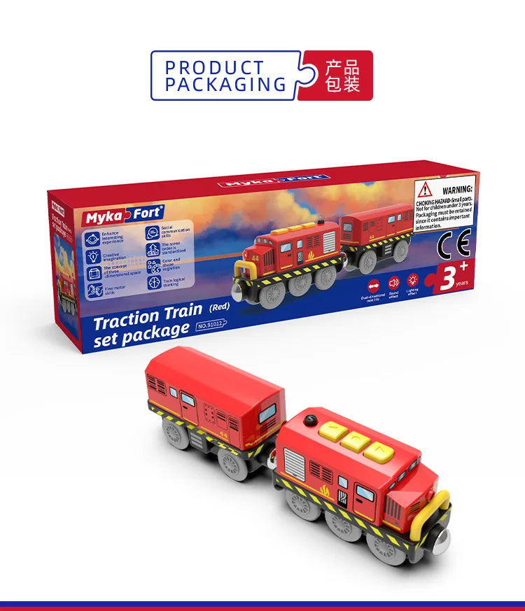 Kinder elektrische Eisenbahn Lokomotive Magnetischer Zug Waggon Diecast Slot Spielzeug Passend für Holzeisenbahn Gleis Spielzeug für Kinder Geschenk