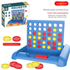Klassisches 4-Gewinnt-Brettspiel, 4 in einer Reihe, 2 Spieler, Strategie-Puzzle-Spielzeug für Familien, Kinder, Erwachsene, robustes Kunststoffgitter-Set