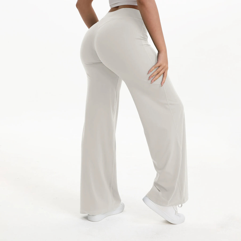 SoftMotion Damen Leggings Gerade Beine Mittlere Taille Yoga-Hose GYM-Leggings Naked Feel Pilates Laufhose Sporthose