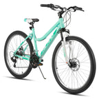 Hiland 26 Zoll Damen Mountainbike, 18-Gang mit Federgabel, doppelten mechanischen Scheibenbremsen, Aluminiumrahmen MTB