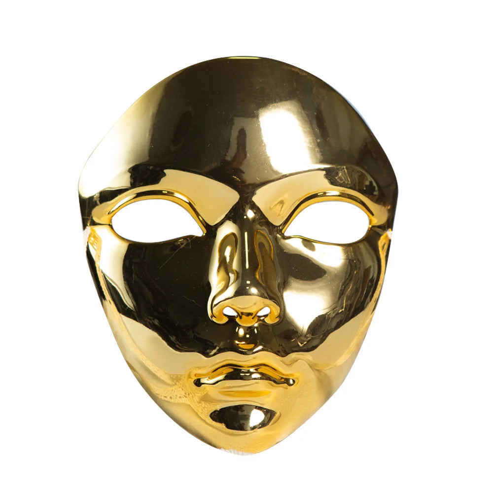 Maskerade Maske Metallic Farbe Halloween Maske Vollgesicht Für Frauen Männer Cosplay Maskerade Kostüm Zubehör
