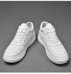 Hochwertige Herren-Sneaker, erhöhte Herrenschuhe, modische Freizeitschuhe, bequeme Leder-Sportschuhe, Höhenzunahme 6/8/10 cm