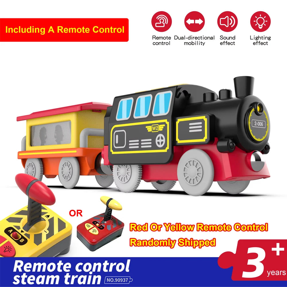 Kinder RC Elektrische Eisenbahn Lokomotive Magnetische Bahn Diecast Slot Spielzeug Passend für Holzeisenbahn Schienen Spielzeug für Kinder Geschenke
