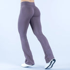 NCLAGEN Vision Flares Damen Fitnessstudio Fashion Yogahosen mit überkreuzter Vorderseite, hoher Taille, nahtlosen Sport-Leggings, Fitness-Hosen mit weitem Bein