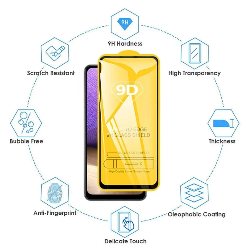 1-5 Stücke 9D Full Cover Panzerglas für iPhone 17 16 15 11 12 13 14 Pro Max 16E Displayschutzfolie für iPhone 13 Mini XR X XS Max