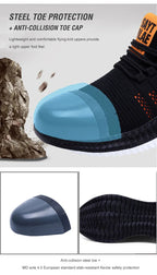 Arbeitssicherheitsschuhe Sommer Atmungsaktiv Herren Air Cushion Arbeitsschutzschuhe Anti-Durchstich Arbeitsschuhe Herren Stahlkappenschuhe
