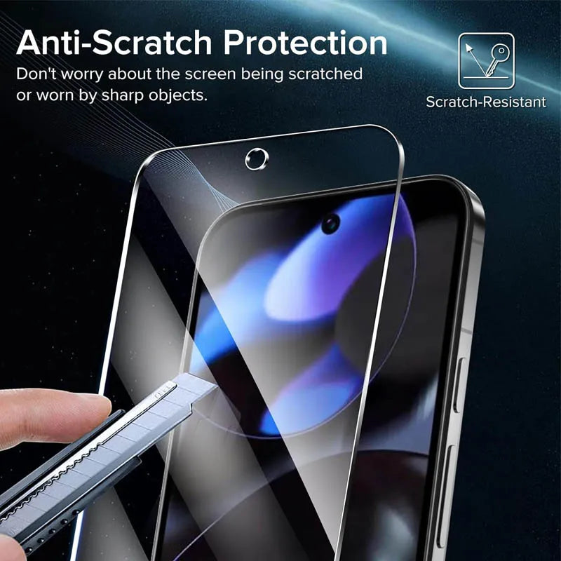 Fingerabdruck-Entsperrung Glas für Pixel 9 Pro 10 8A 9A 10A 7A 8 Pro Displayschutzfolie Pixel 9 Pro XL Panzerglas für Google Pixel 9
