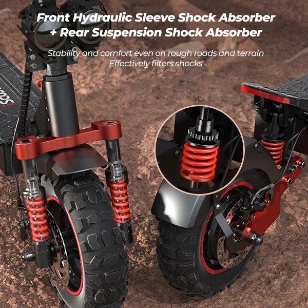 iScooter iX5S E-Scooter 48V15Ah Akku 1000W Motor EABS Bremssystem Elektroroller 11" Offroad-Reifen City E-Scooter für Erwachsene