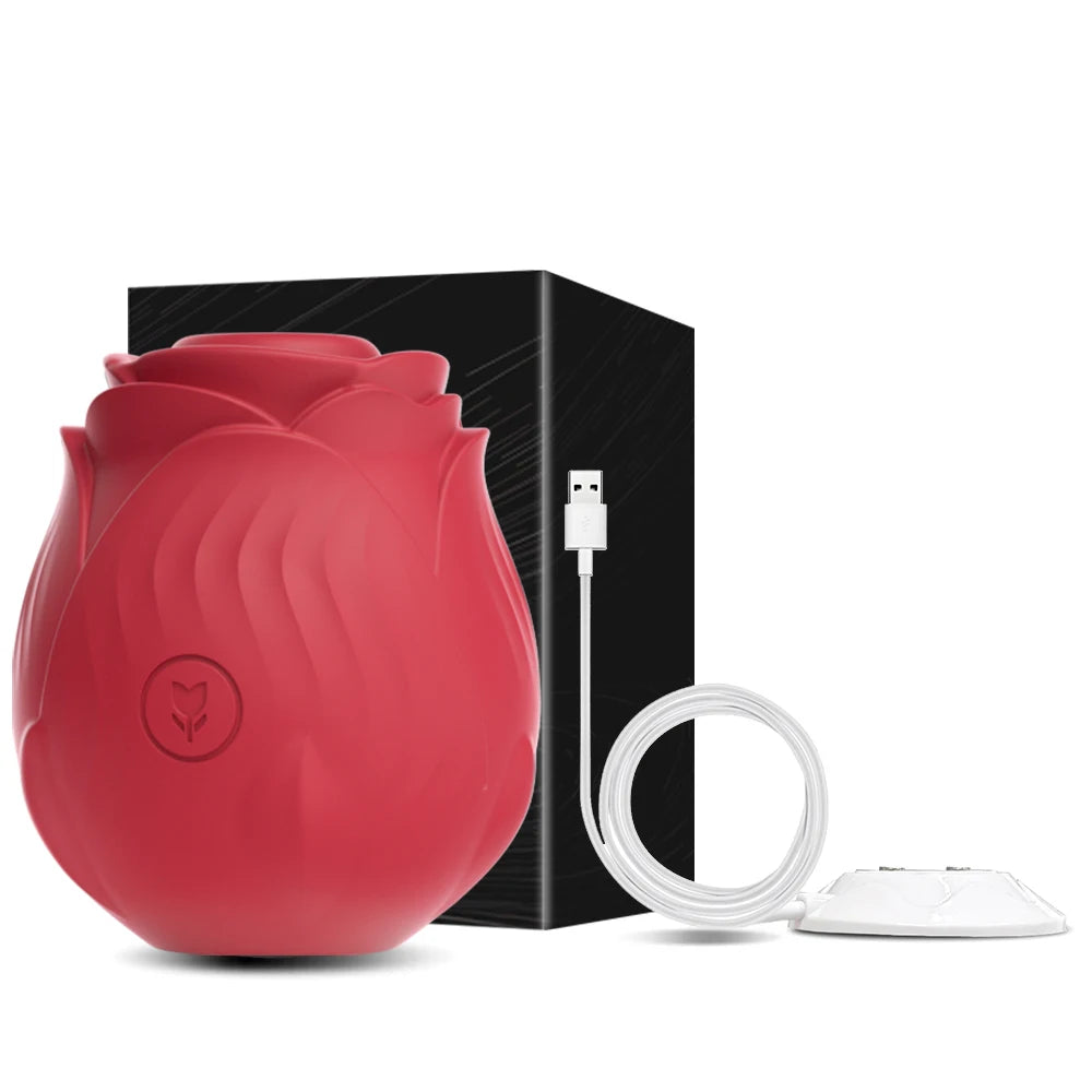 Leistungsstarker Saugvibrator für Frauen Vakuum-Klitorisstimulator Oralsauger für weibliche Brustwarzen Klitoris-Sauger Vibrations-Sexspielzeug für Erwachsene Rosen-Spielzeug