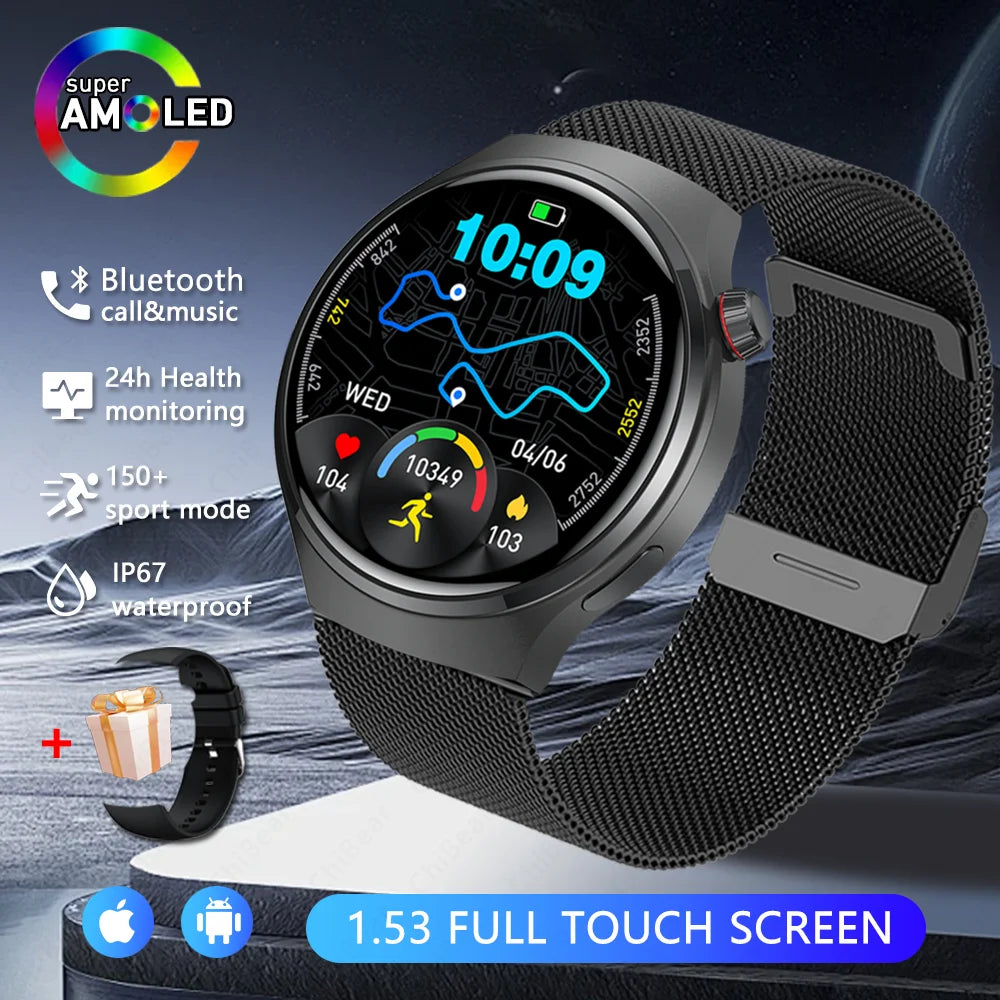 2026 Neue Watch 5 Pro Upgrade GPS NFC Herren Smartwatch 360*360 AMOLED HD Bluetooth Anruf Wasserdichte Smart Watch für Android iOS