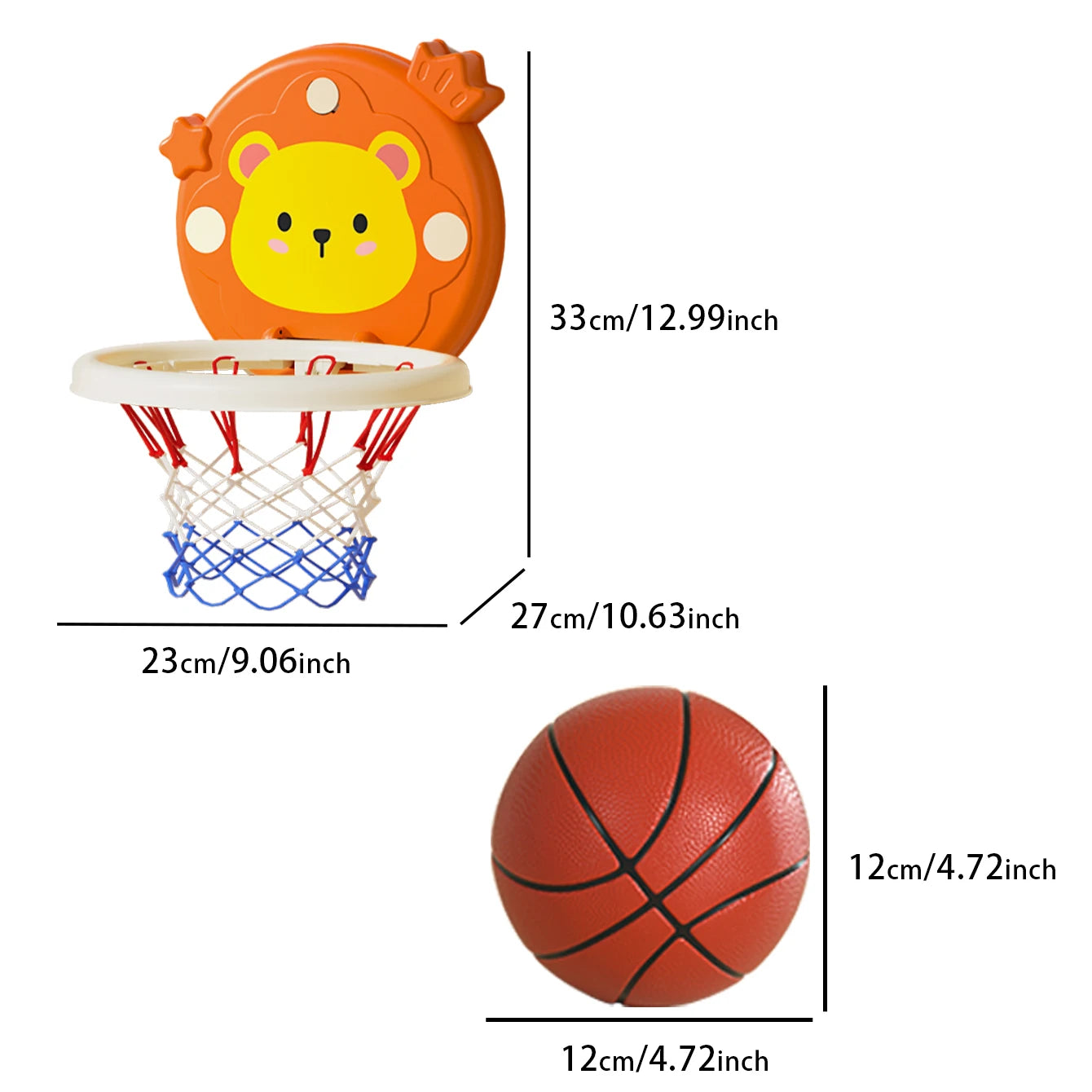 Basketballständer für Kinder, Indoor-Wurfbälle, aufbaubares und faltbares Hängespielzeug