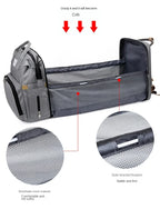 Mommy Diaper Bags Baby Bed Mother Large Capacity Nappy Milk Bottle Backpacks with Changing Mat Convenient Baby Nursing Bags
