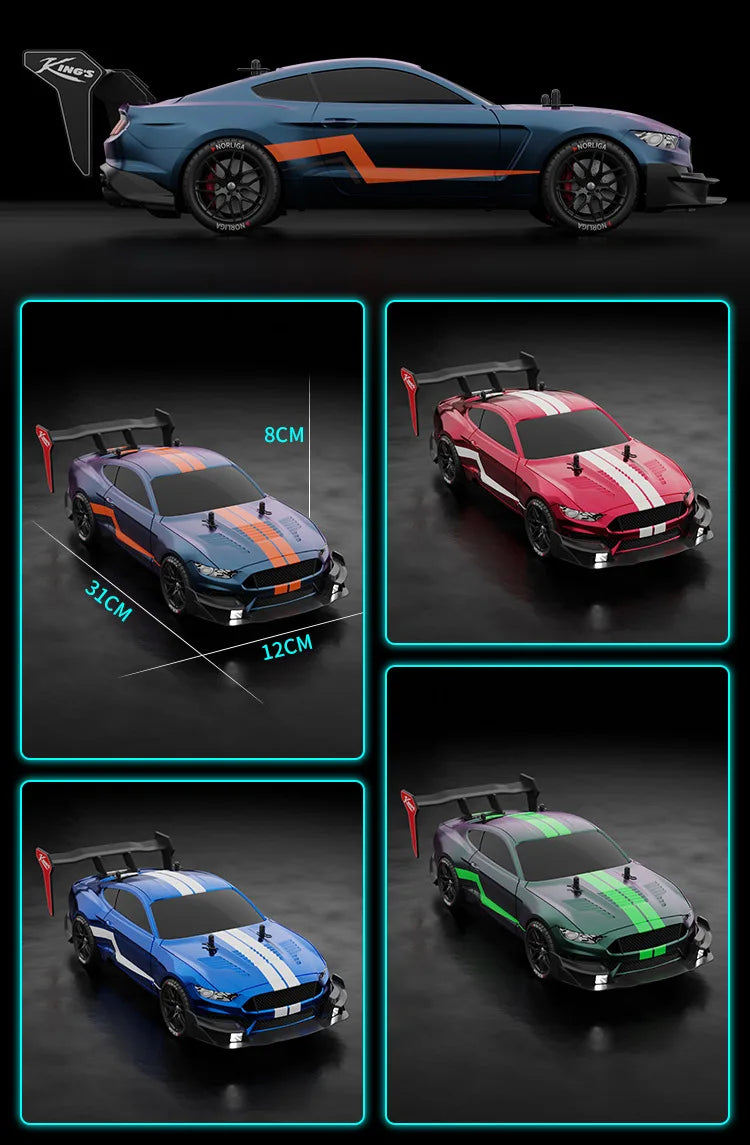 RTR MUSTANG 2.4G Drift-Auto 1:14 4WD Elektrische Ferngesteuerte Autos High-Speed Rennwagen RC Rennauto Spielzeug für Kinder