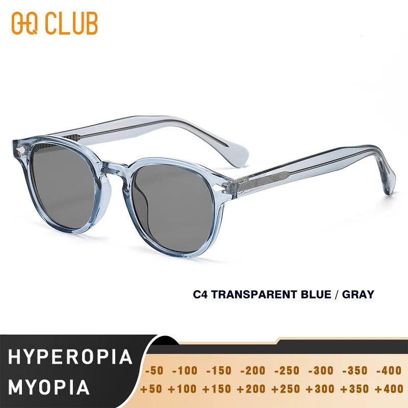 O-Q CLUB Retro Runde Herrensonnenbrille Damen Sonnenbrille Frau UV400 Lunette Zonnebril Dames Polarisierte Gläser Mann Brille Vintage