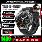 2026 Neue TANK Ultra 1400mAh Akku Militär Smartwatch 10ATM Wasserdicht Herzfrequenz Taktische LED Taschenlampe Herren Sportarmband