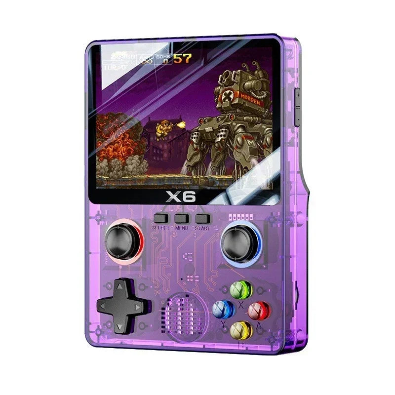 Retro Handheld-Spielkonsole 3,5 Zoll IPS-Bildschirm Dual 3D Joystick 11 Simulatoren GBA Videospiel-Player 10000+ Spiele als Geschenk für Kinder