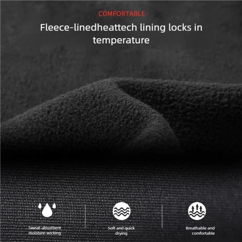 Winter Fleece Sports Shirt Men High Neck Compression Shirt Long Sleeved Training Top High Stretch Undershirt
