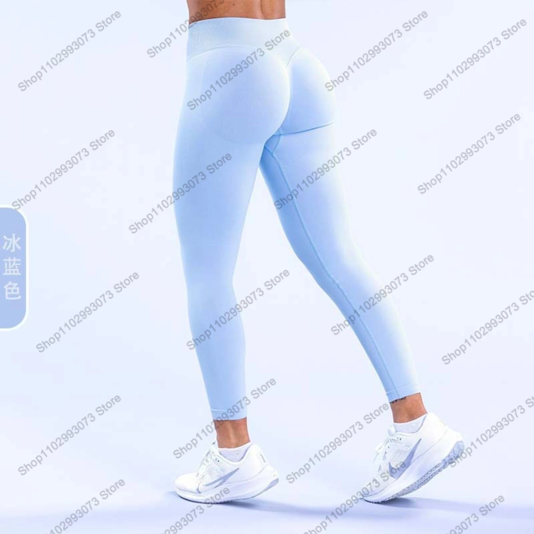 Damen High Waist Nahtlose Yoga Leggings Bauchkontrolle Po-Lifting Workout Hose Weiche Athletic Leggings für Fitnessstudio Fitness Laufen
