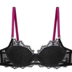 Sexy Spitzen-BH- und Höschen-Set, Minimizer, Anti-Sagging, vollflächig bedeckend, verstellbarer Bügel, große Bruststütze, dünne Seitenstütze, kein Überlaufen
