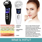 MINI HIFU 4. Generation Lifting-Gerät EMS Warmes Ultraschall-Gesichts-Augenmassage-Instrument Hautfestigende Heimgebrauchs-Spa-Schönheitsgeräte