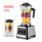 6000W Leistungsstarker Standmixer Mixer Entsafter Smoothie Maker Tischmixer 2.5L Behälter Küchenmaschine Mixer für Eis, Nüsse und Obst