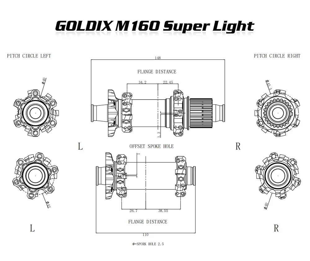GOLDIX M160 Superleichte MTB BOOST Naben Center Lock Disc 28H Ratchet 72T Mountain XD Fahrradnabe für Shimano SRAM 11 12 Speed