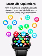 2025 Neue KI-Diagnose Blutfette Harnsäure Körperzusammensetzung Test Smartwatch für Herren EKG+PPG Bluetooth Anruf Gesundheits-Smartwatch