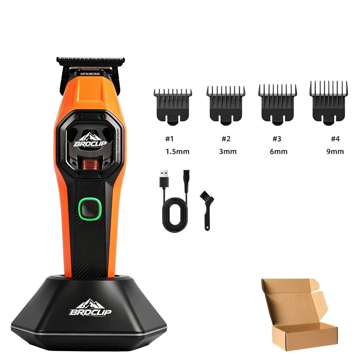 Neuer professioneller BRDCLIP Salon Friseur-Set Vektormotor Haarschneidemaschine 7800-13000 U/min Trimmer 8000-13000 U/min Metallgehäuse 2603 Rasierer