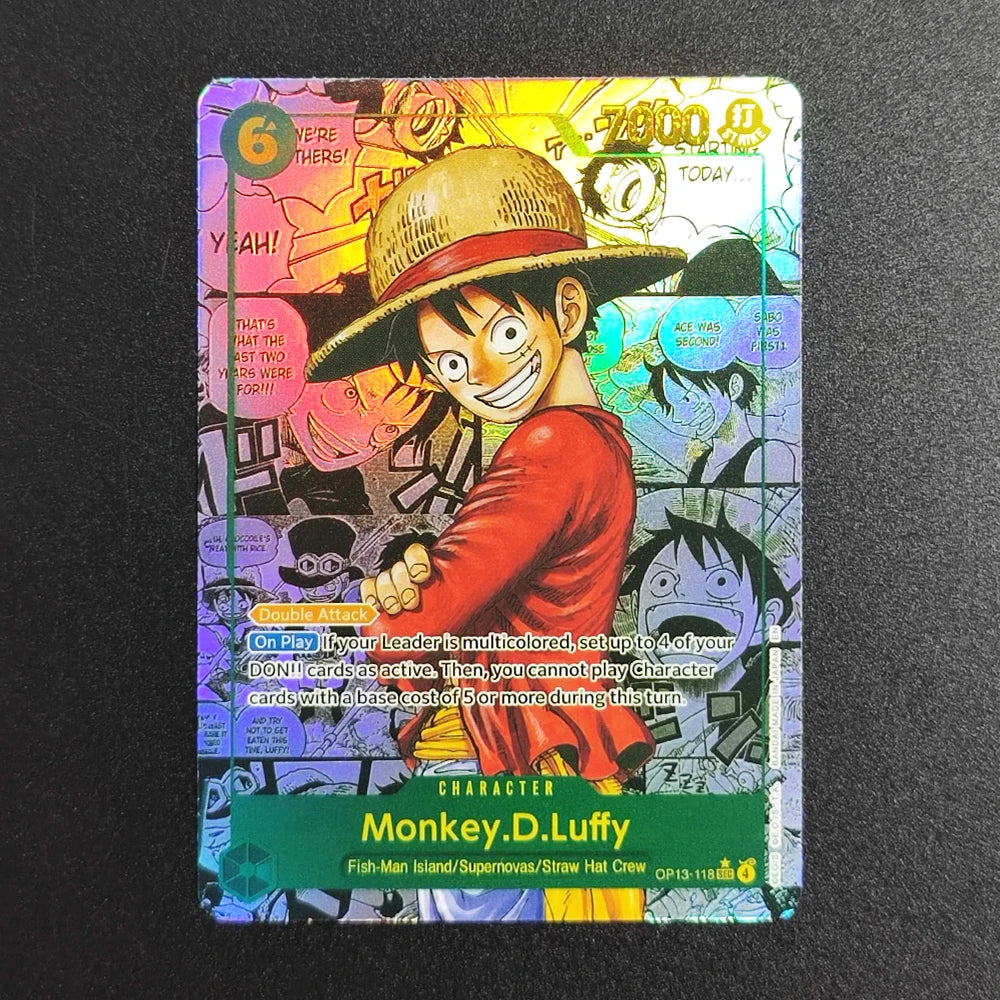 28 Stil DIY ONE PIECE CARD Game Luffy Sanji ACE Zoro Shanks Nami Teach Sabo Manga Alt Art SEC Englische Sammlung Anime Karten