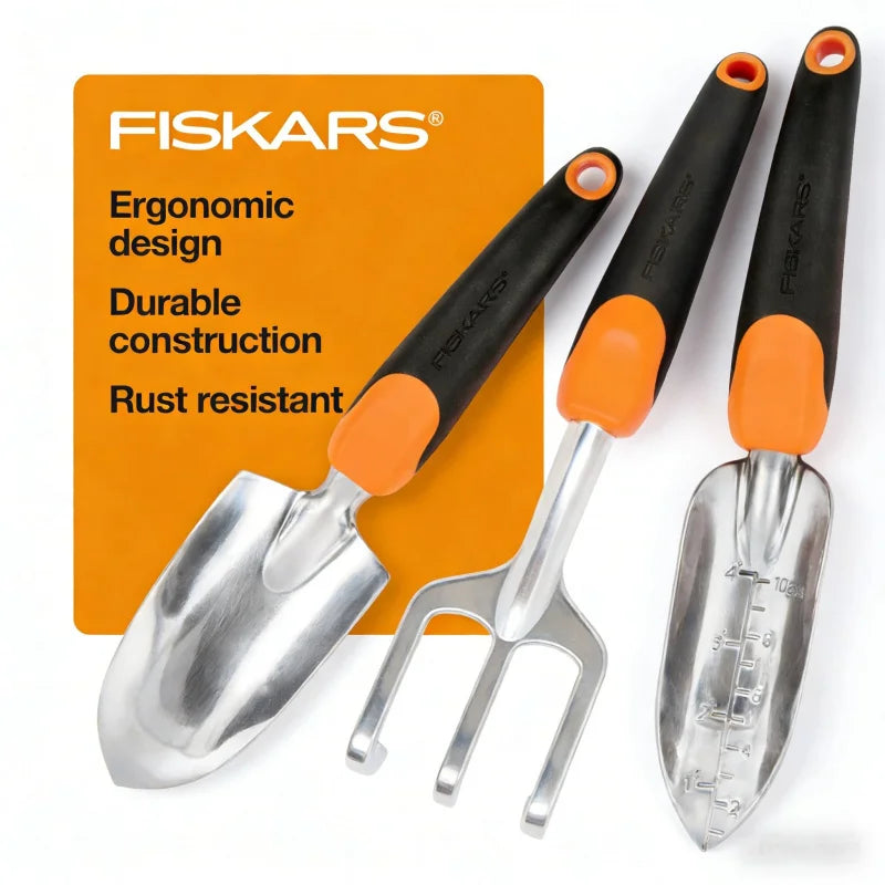 Unverzichtbares Gartenpflanzgerät für Zuhause, multifunktionales Gartengerät3Gartengeräteset mit Schaufel und Blumentopf, ergon
