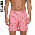 Escatch Brand Sommer Herren Shorts Mode Polyester schnelltrocknende Boardshorts Männer Sport Gym Badehose Surf Badeshorts für Herren