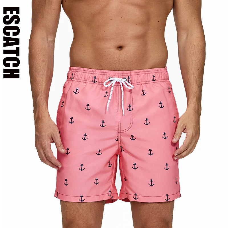 Escatch Brand Sommer Herren Shorts Mode Polyester schnelltrocknende Boardshorts Männer Sport Gym Badehose Surf Badeshorts für Herren Hauptbild