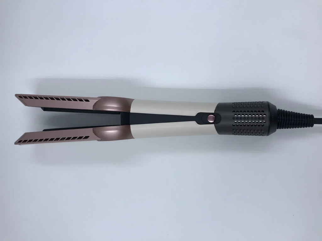 Professioneller 2-in-1 Warmluft-Glätteisen-Haartrockner mit negativen Ionen für glattes, frizzfreies Haar-Styling-Tool