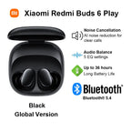 Xiaomi Redmi Buds 6 Play Wireless Bluetooth Earphone, AI Noise Reduction, Touch control Wireless Earphone, Long Endurance BT5.4