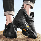 HIKEUP Rutschfeste Herren Wanderschuhe Atmungsaktive Outdoor Abriebfeste Spritzwassergeschützte Kletterschuhe Herren Sneaker Tourismus Bergschuhe