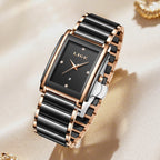 LIGE Mode Elegante Damenuhr Japanisches Uhrwerk Keramikarmband Luxus Damen Armband Quarzuhren Geschenke Reloj Mujer