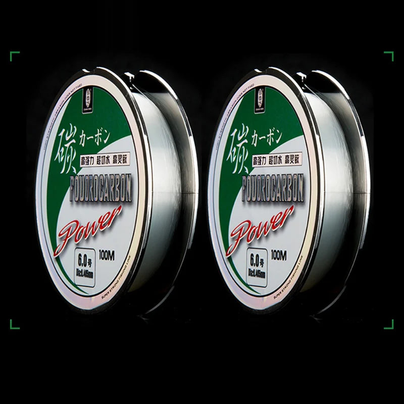 ZUKIBO 50M100M 100% Fluorocarbon Angelschnur Japanische importierte Kohlefaser-Schnur 1-25kg Monofilament Sinkende Schnur Meeresangeln