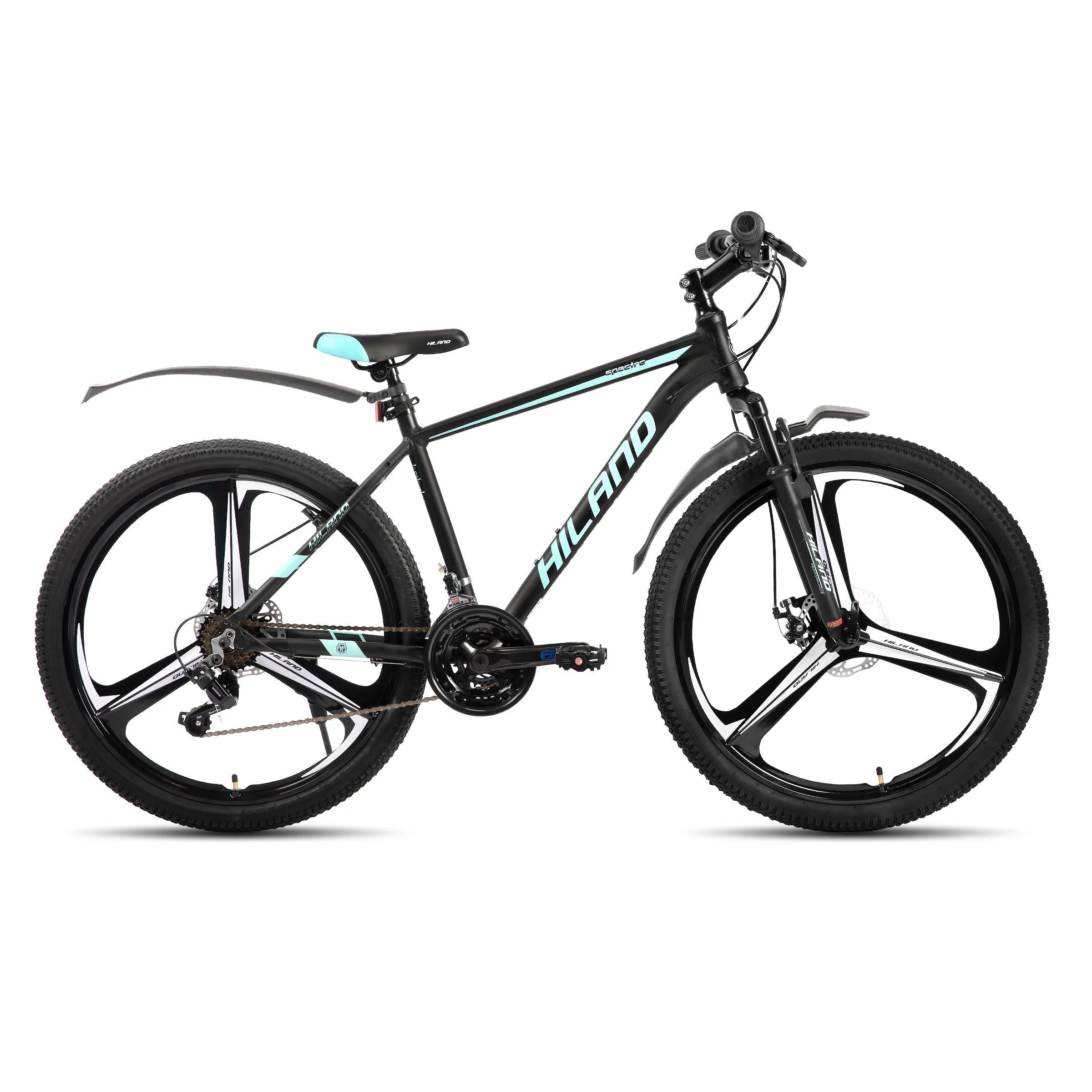 HILAND Mountainbike, 3-Speichen-Rad, 18 Gänge Schaltung, Aluminiumrahmen 26 Zoll Räder, Scheibenbremsen Fahrrad für Herren Damen Herren-MTB