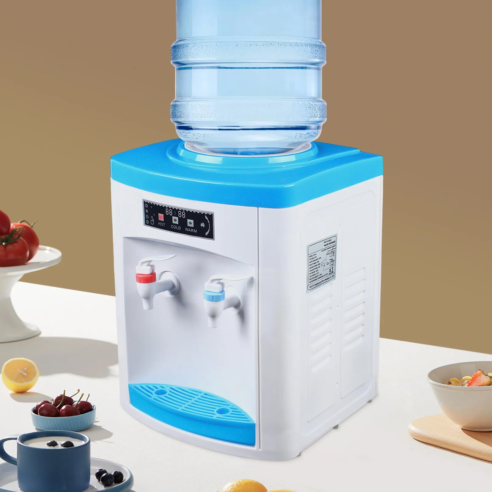Kompakter Heiß- und Kaltwasserspender, energiesparender Tisch-Wasserspender aus Edelstahl, Mini-Trinkstation für Büro und Zuhause