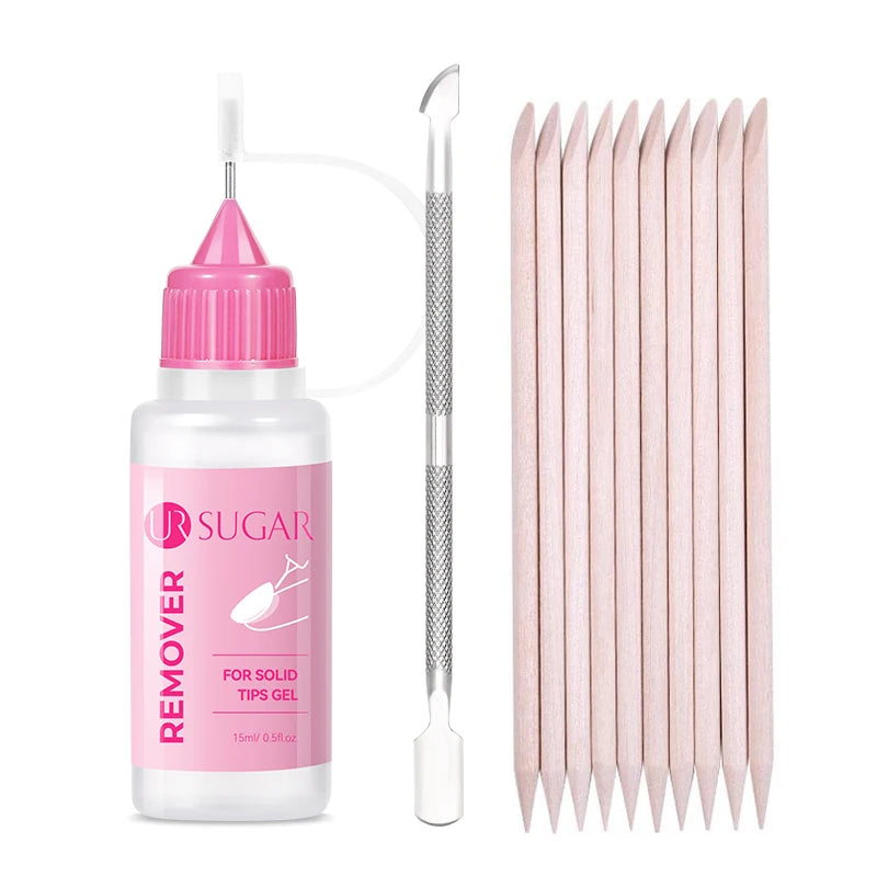 UR SUGAR 3tlg. Künstliche Nägel Set mit 420Stk. matten Soft Gel Tips Solid Glue Gel Entferner Schnelles Nagelverlängerungs-Kit Nagelpflege Starter-Set