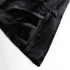 Schwarze Samtweste Jacke für Damen Ärmelloser Blazer Mode 2026 Frühling und Herbst Anzug Tank Top Retro Weste Z2338