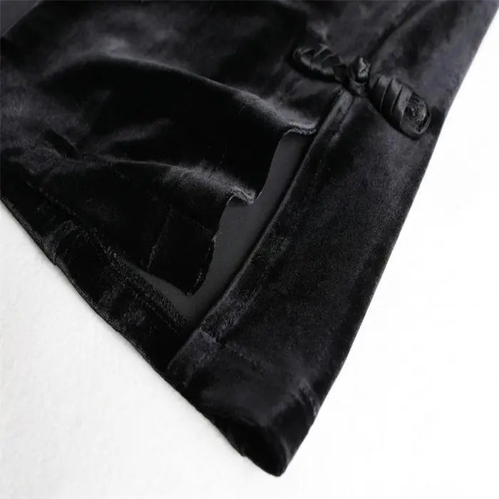 Schwarze Samtweste Jacke für Damen Ärmelloser Blazer Mode 2026 Frühling und Herbst Anzug Tank Top Retro Weste Z2338