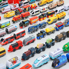 Holz Eisenbahn Lokomotive Magnetische Elektrische Auto Zug Spielzeug Passend für Biro Holz Diecast Slot Schienenbahn Weihnachten Geschenk