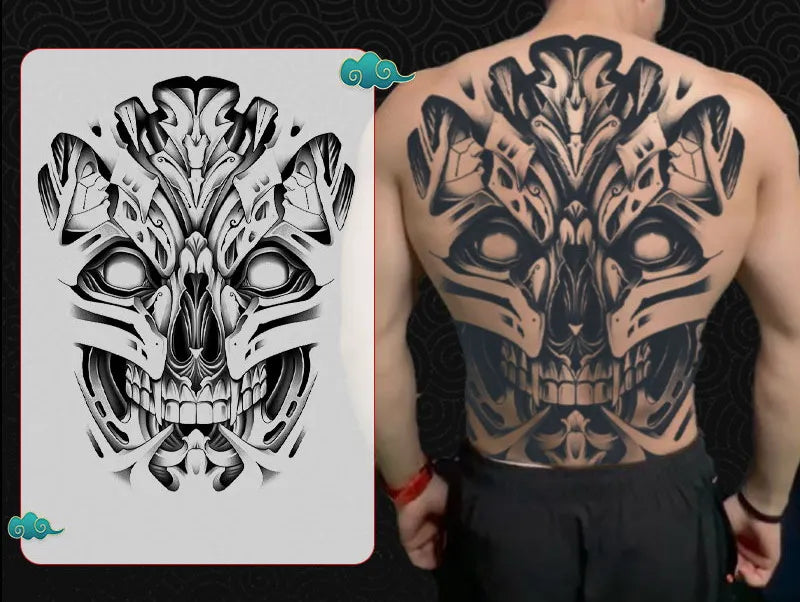 Magic Juice Tinte Wasserdichte Tattoo Aufkleber Große Größe Kräutersaft Temporäre Tattoos Männer Body Art Drache Tiger