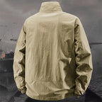 Herren Stehkragenjacke Frühling Atmungsaktiv Leicht Anti-Falten Windjacke Outdoor Sport Freizeit Schnelltrocknende Arbeitsjacken