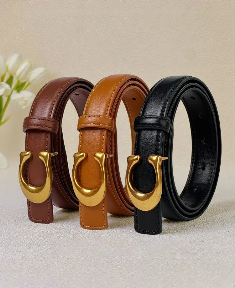 Vintage Spicy Girl High-End Women's Belt Versatile Fashion Accessory for Jeans And Dress Pants Temperament Niche Style