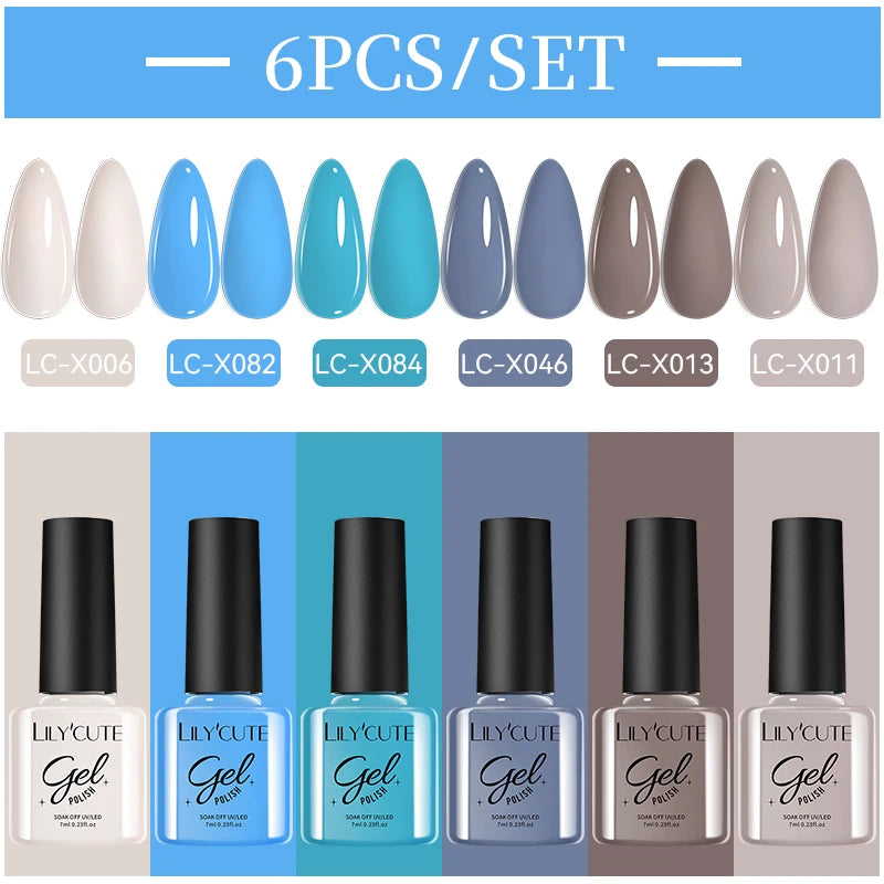 LILYCUTE Nagelgel-Politur-Set, Rosa Grün, Frühling, DIY-Nagelkunst-Design, lang anhaltend, Soak Off UV Gel, Maniküre, Malgel, Vernis-Kit