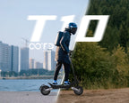 T10 Tragbarer E-Scooter 900W Spitzenleistung 48V 13.5/18 Ah Akku Elektroroller für Erwachsene 11 Zoll Offroad-Reifen Elektroroller