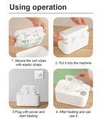 Baby Feuchttücherwärmer Spender Thermostat Wärmer Taschentuchbox Servietten Elektrische Heizung Isolierung Aufbewahrungsbox Halter