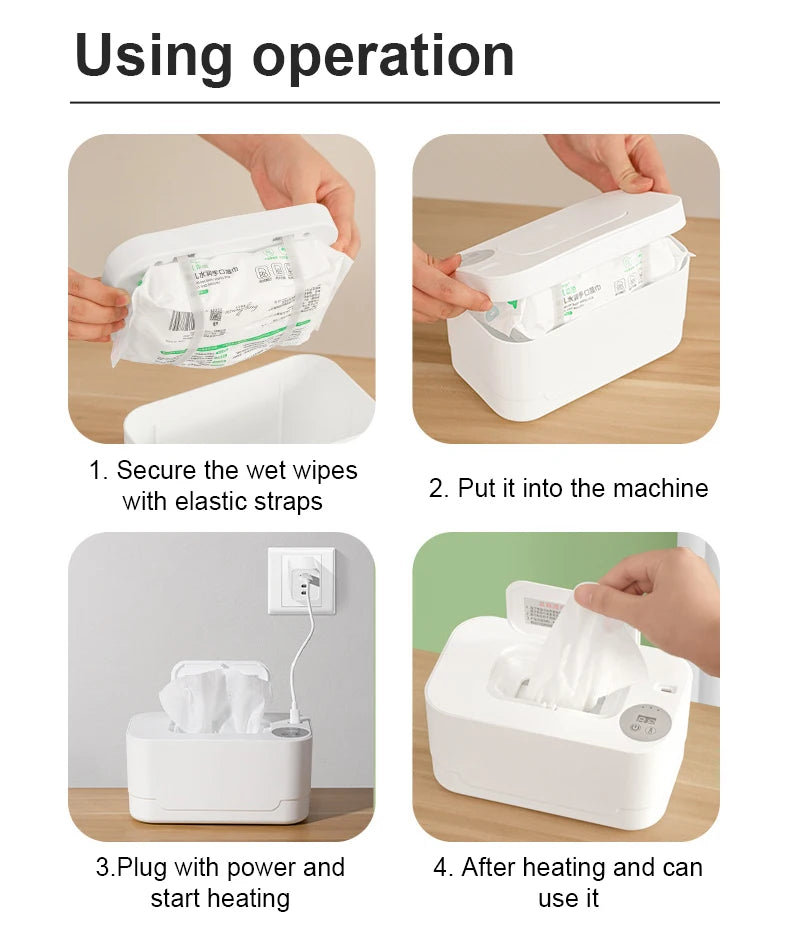 Baby Feuchttücherwärmer Spender Thermostat Wärmer Taschentuchbox Servietten Elektrische Heizung Isolierung Aufbewahrungsbox Halter
